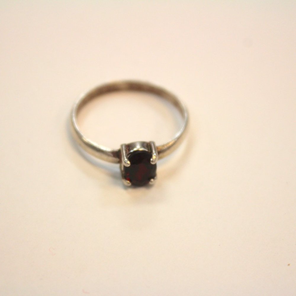 Sterling Silver Ruby Ring - image 2
